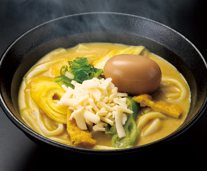 味玉チーズカレーうどん